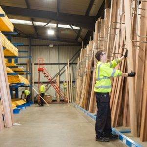 A James Donaldson Group Employee in a warehouse
