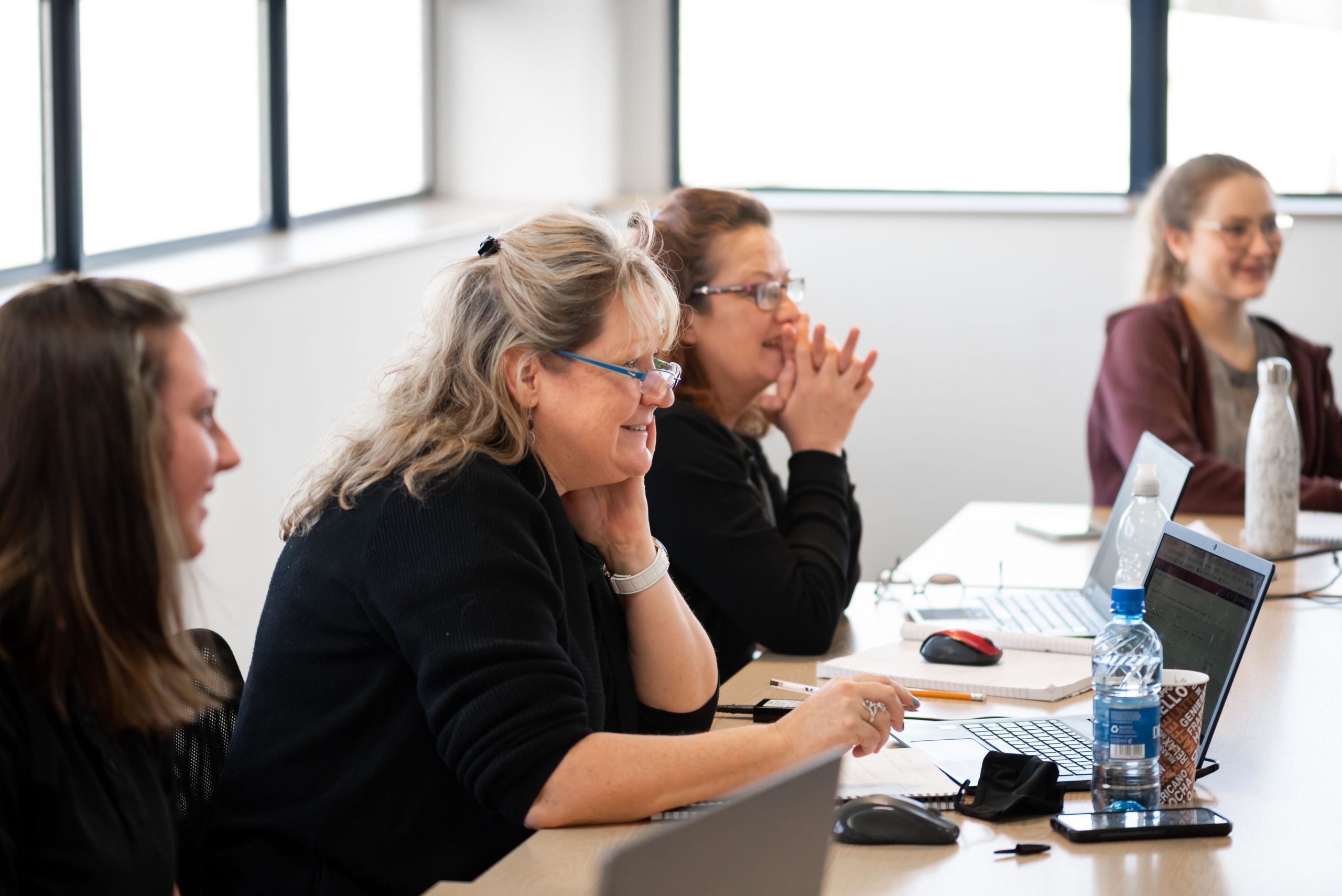 Four members of Donaldson Group taking part in a meeting