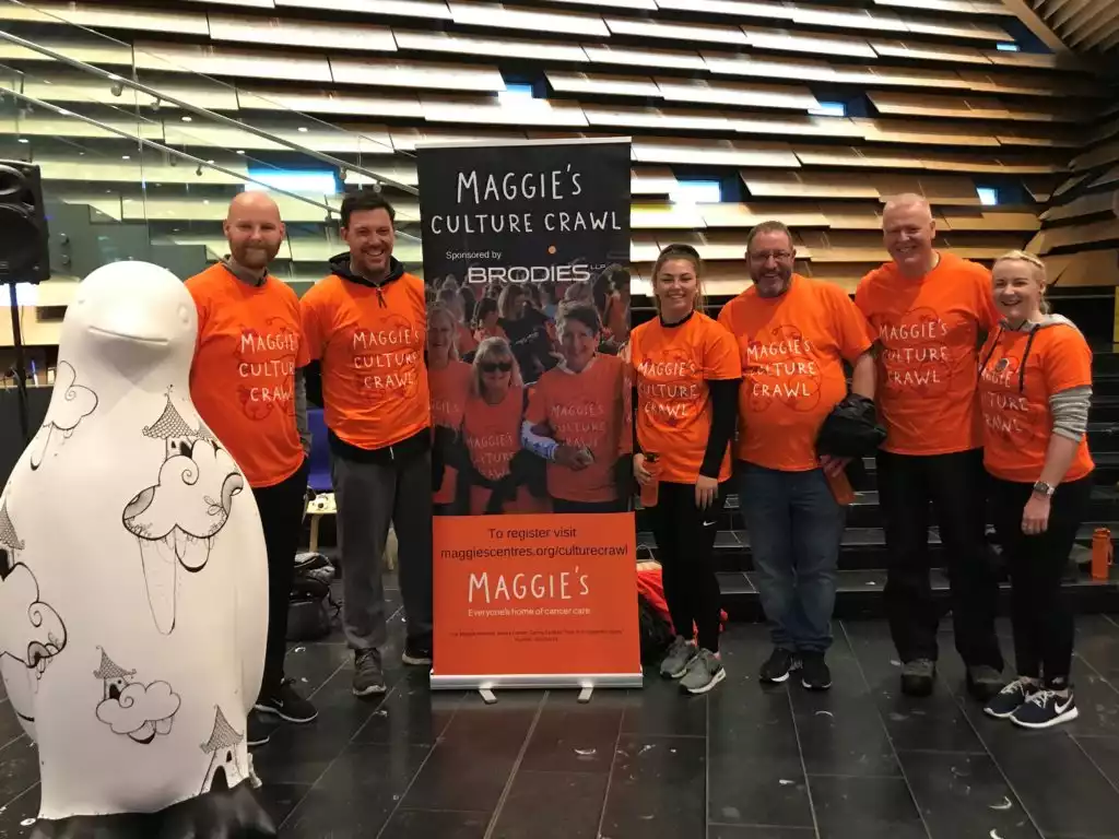 JDG Team working together to raise money for the Maggies charity